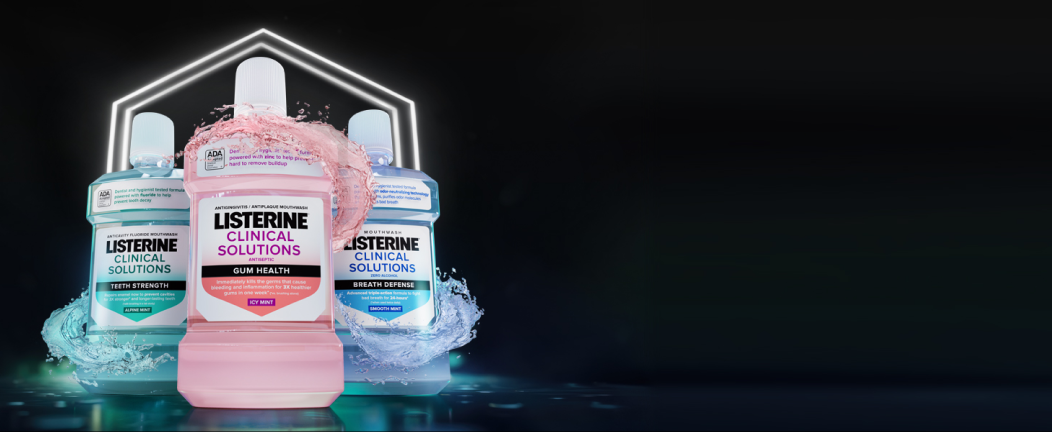 New Listerine Clinical Solutions for gum, teeth, and bad breath