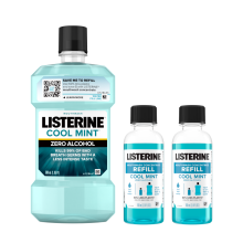 Sustainably designed LISTERINE® Cool Mint Mouthwash Concentrate Kit