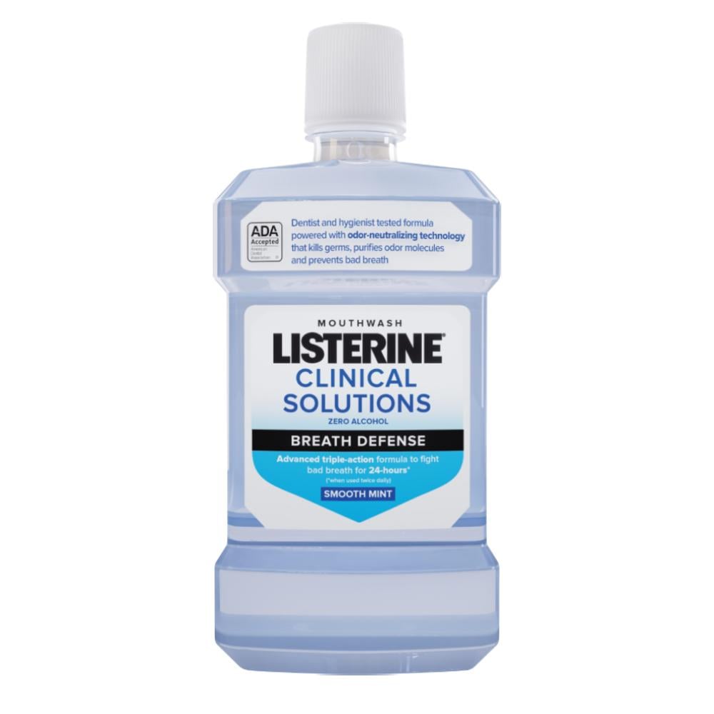 Listerine Clinical Solutions Breath Defense Zero Alcohol Mouthwash